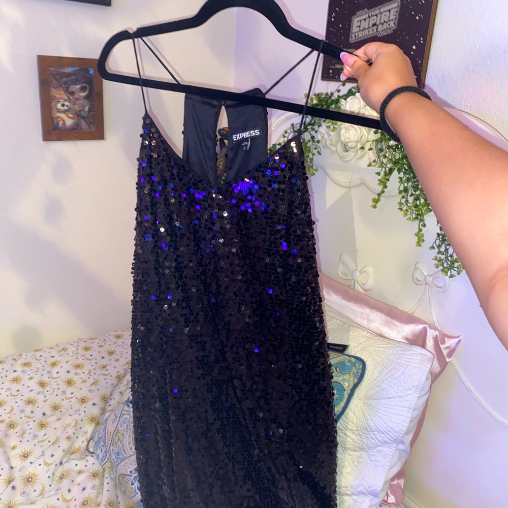 Express Prom Shimmer Dress - Picture 3 of 8